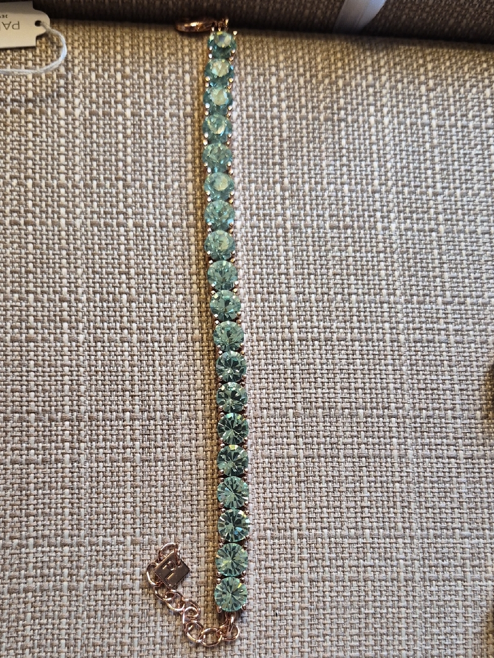 Park Lane Aqua Green Crystal Tennis Bracelet